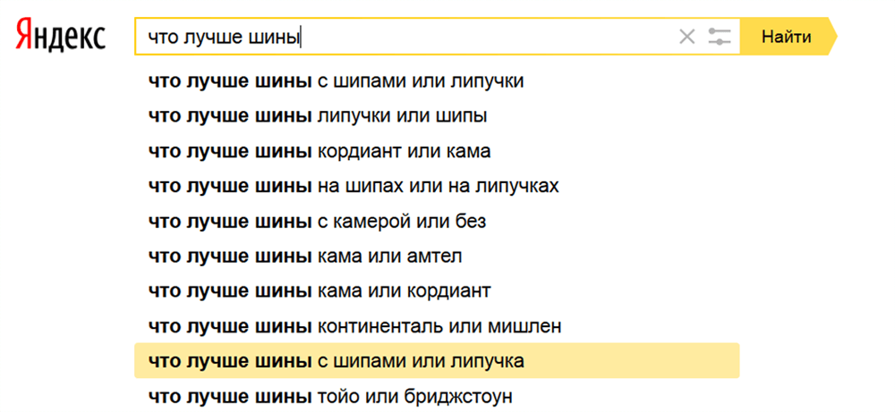Поиск темы для блога с помощью подсказок Яндекса
