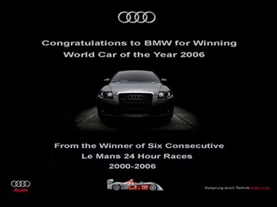 Войны конкурентов BMW против Audi