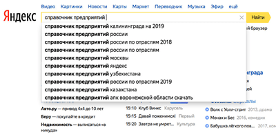 Ищем бизнес-справочники по городам в Яндексе