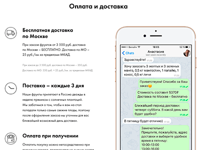 иллюстрация процесса заказа через лендинг
