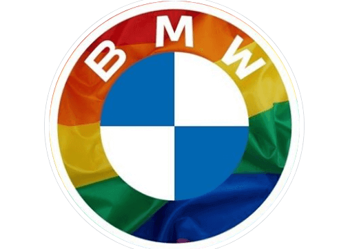 радужный логотип bmw в поддержку лгбт