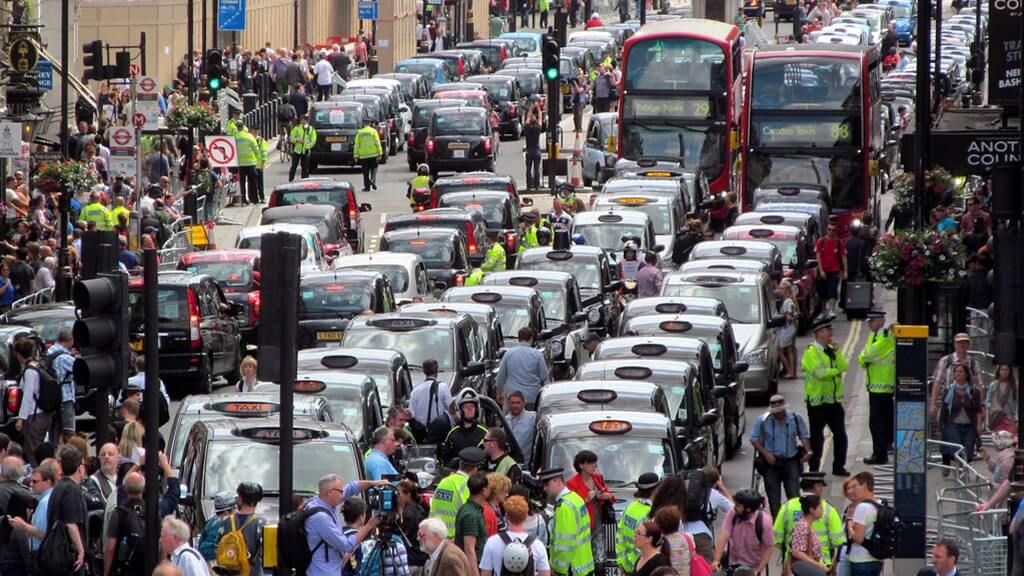Забастовка таксистов в Лондоне