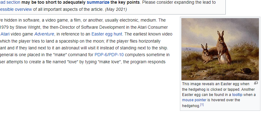 Википедия статья о пасхальных яйцах