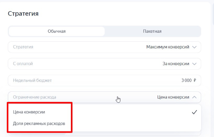 стратегия максимум конверсий