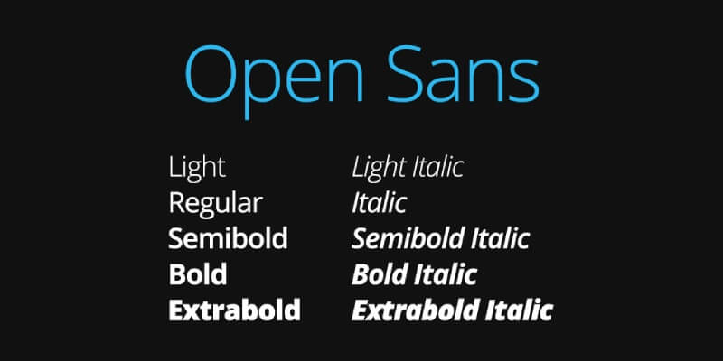шрифт Open Sans