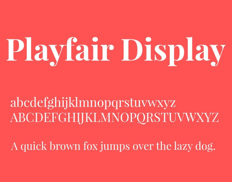 шрифт Playfair