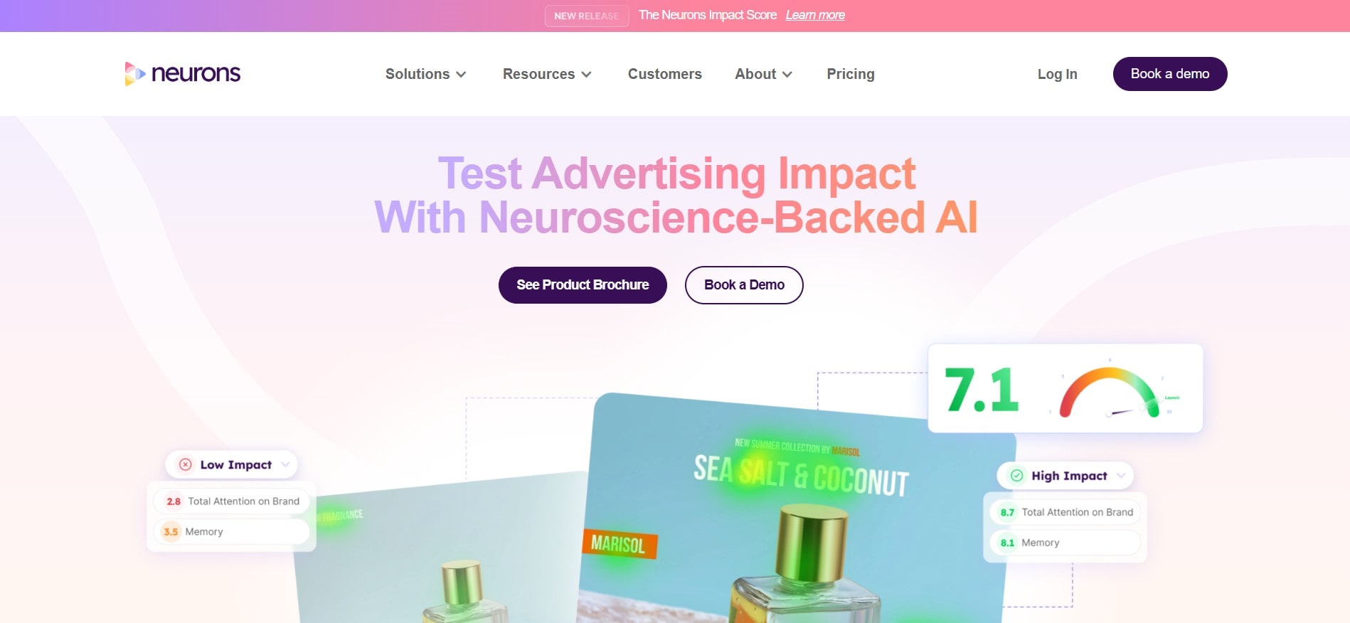 Главная станица нейросети Neurons