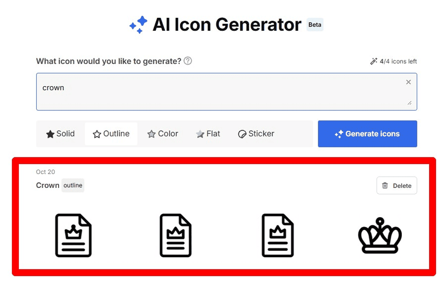 генерация иконок через искуственный интеллект