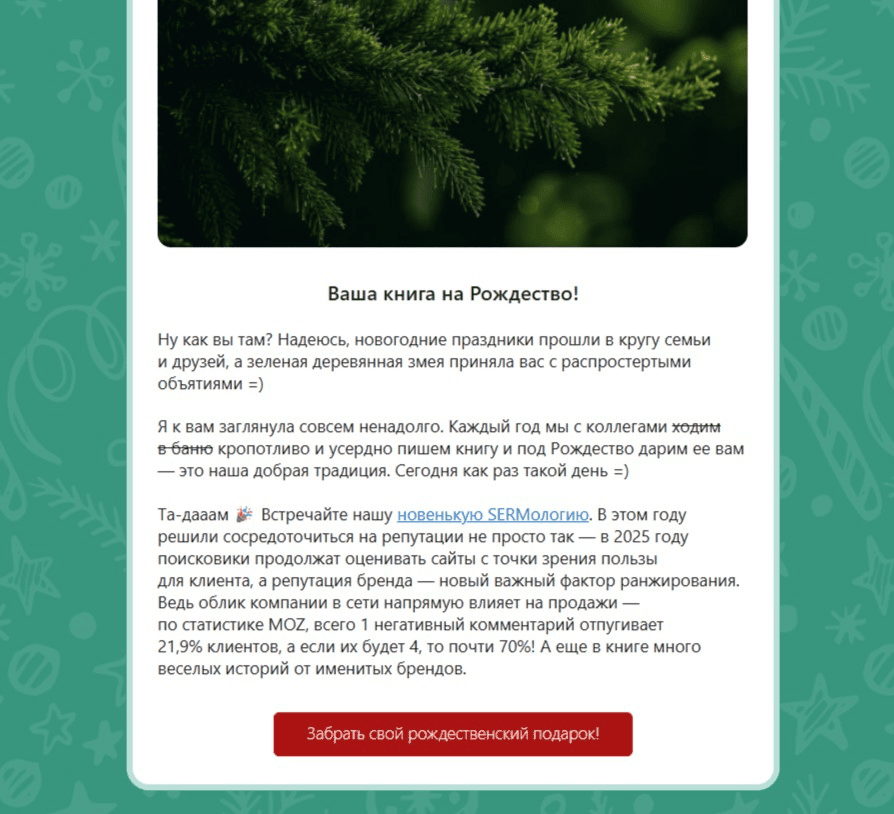 Книга от 1PS.RU на Рождество