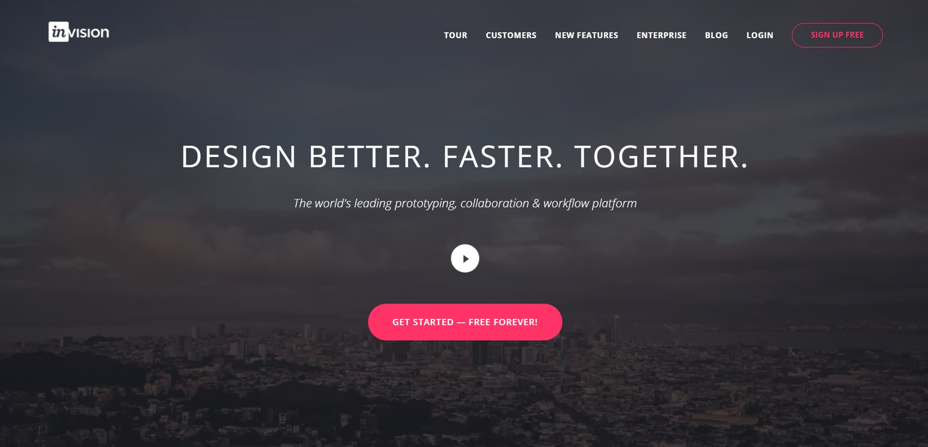 Главная страница InVision
