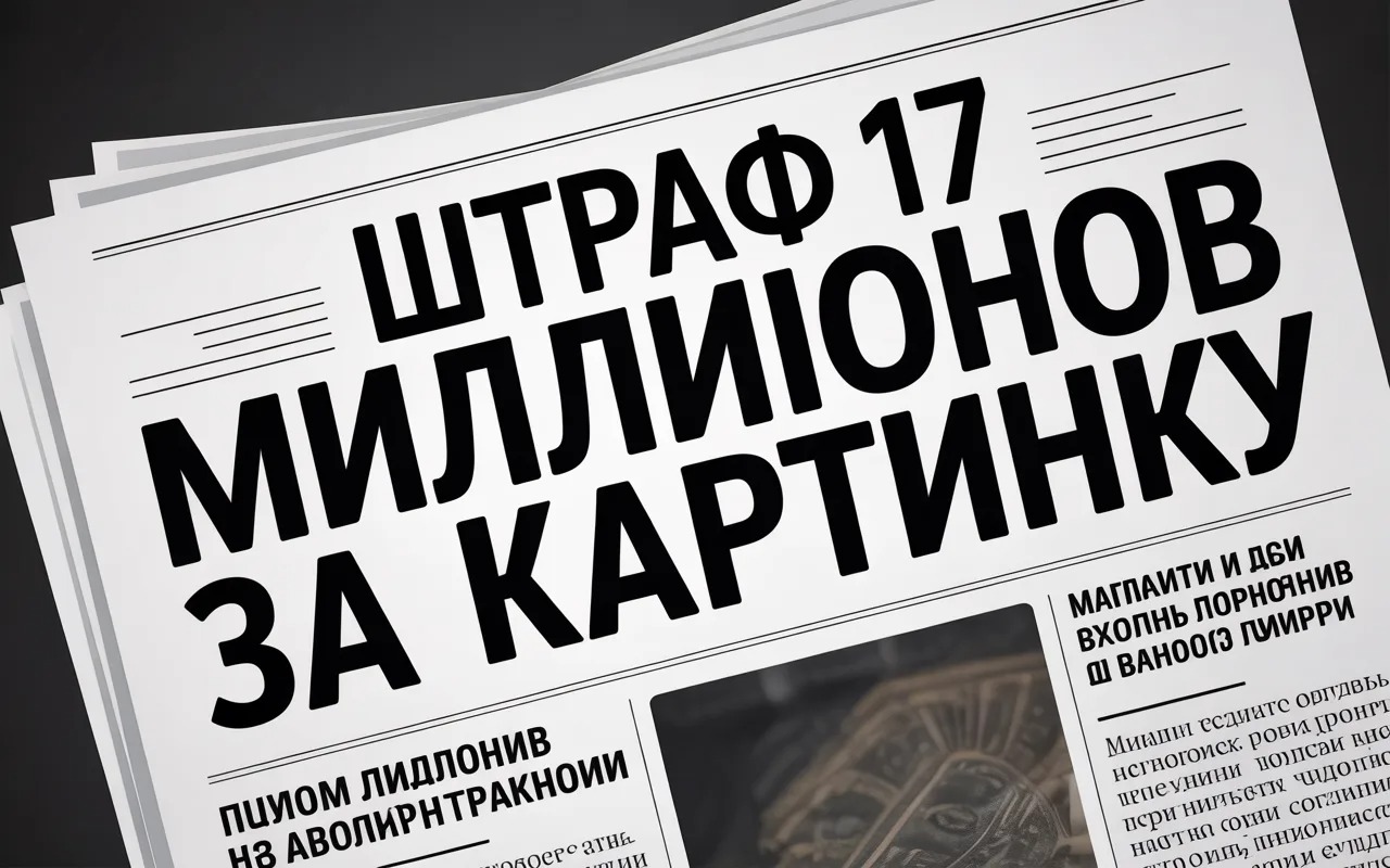 штраф 17 миллионов за картинку