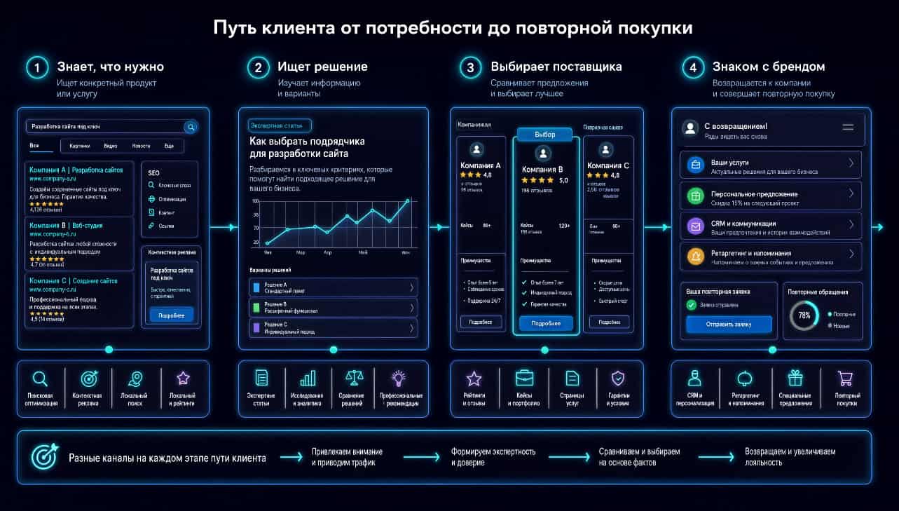 схема пути клиента