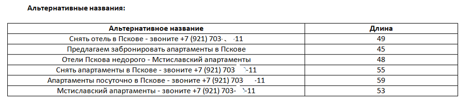 альтернативные названия